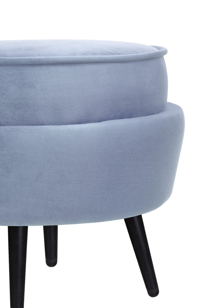 Пуф Pearl Adorn Sky на черных ножках в интернет-магазине