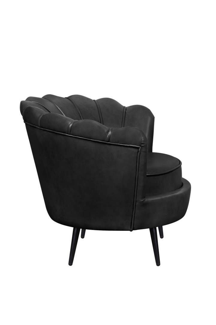 заказать Низкое кресло ракушка Pearl Black V2 на черных ножках в Москве заказать Низкое кресло ракушка Pearl Black V2 на черных ножках