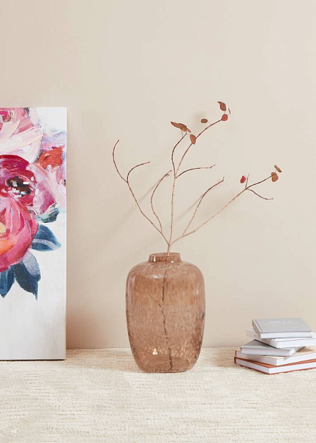 421391 Ваза декоративная CULASI, H355, ?245, стекло, коричневый в Москве 421391 Ваза декоративная CULASI, H355, ?245, стекло, коричневый