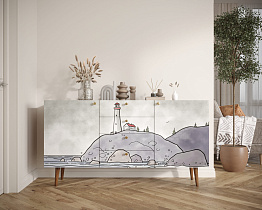 Комод "Berber" с ящиками арт BB14/Print_51