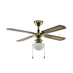 Вентилятор с подсветкой TIGGANO, ?1066, сталь, бронзовый, латунь состаренный