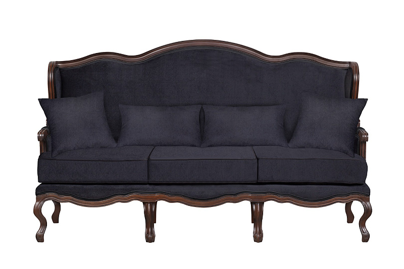 Прямой трехместный диван Brody черный в Москве Прямой трехместный диван Brody черный