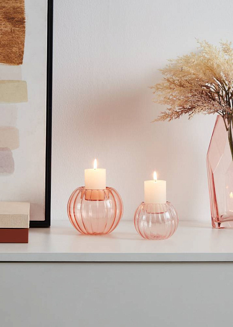 422284 Подсвечник BEZAMBY, H60, ?75, стекло, розовый в Москве 422284 Подсвечник BEZAMBY, H60, ?75, стекло, розовый