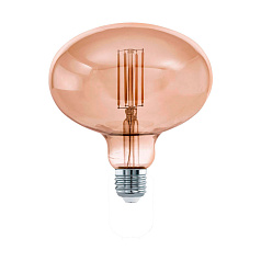 Светодиодная филаментная лампочка R140, 4W(E27), 3000K, 380lm, дымчатая