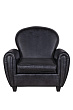 Кресло кожаное широкое Flog черное №0
