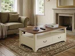 Бежевый журнальный стол "Оливия (Olivia)" 4 ящика арт GC1004C