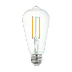 Светодиодная филаментная лампа CONNECT ST64, 6W (LED) 2700K, 806lm, прозрачный