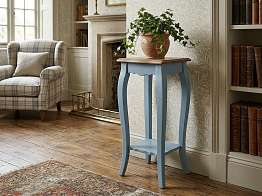 Подставка под цветы "Леонтина (Leontina)" в голубом цвете высокая арт ST9304B