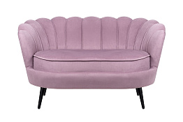 Дизайнерский двухместный диван Pearl Double Pink на черных ножках в Москве