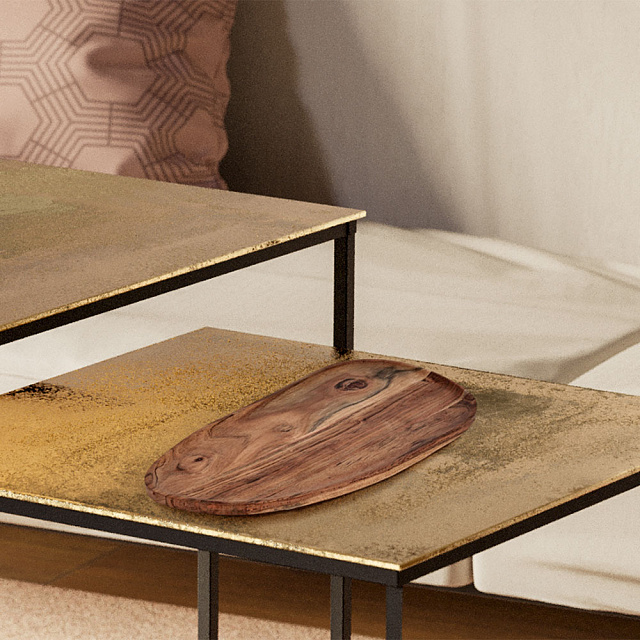 427057 Тарелка декоративная FORLEYET, L400, B210, H15, дерево, натуральный