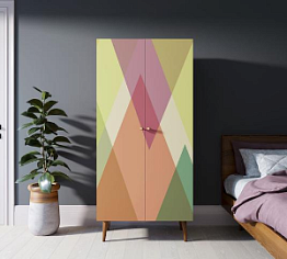 Шкаф малый двухстворчатый "Berber" принт 16 арт BB08/Print_16