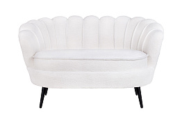 Двухместный диван Pearl Double Boucle на черных ножках