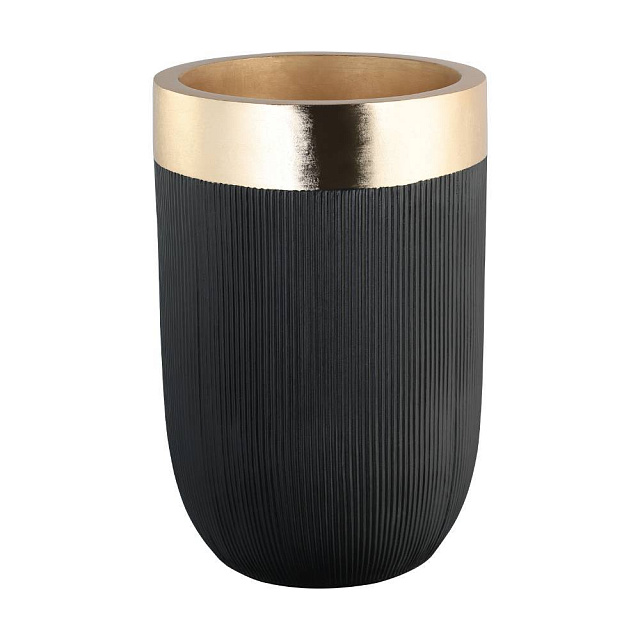 428196 Ваза декоративная MUARAKAMAN, ?390, H-600, стекловолокно, черный, золото в Москве 428196 Ваза декоративная MUARAKAMAN, ?390, H-600, стекловолокно, черный, золото