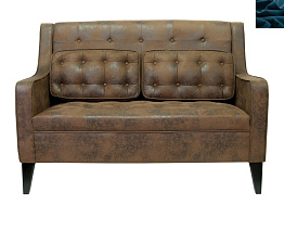 Прямой двухместный диван Hublon цвет синий