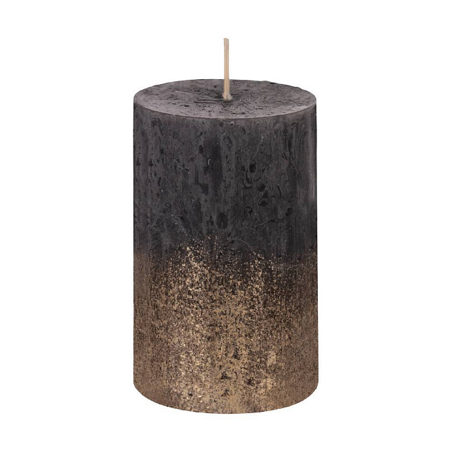 422584 Свеча парафиновая GLENBARR, H110 парафин, черный, золотой металл,ик в Москве 422584 Свеча парафиновая GLENBARR, H110 парафин, черный, золотой металл,ик