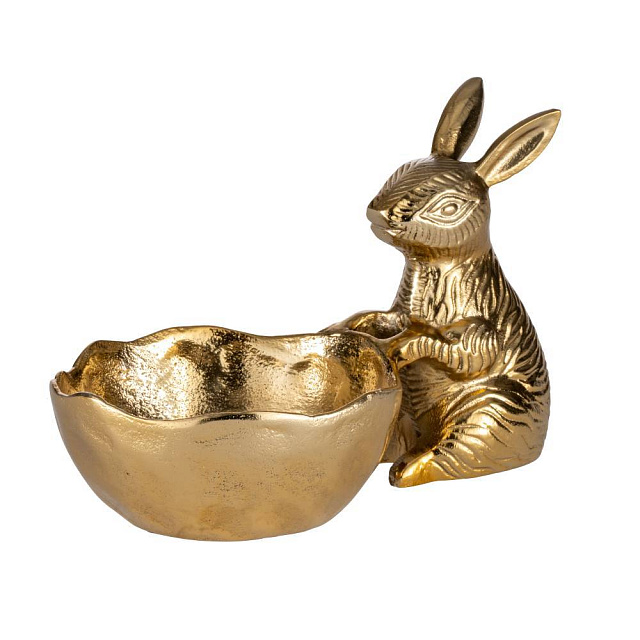 427297 Статуэтка Заяц с чашей AMBALAVA, L250, B150, H160, алюминий, золотой в Москве 427297 Статуэтка Заяц с чашей AMBALAVA, L250, B150, H160, алюминий, золотой