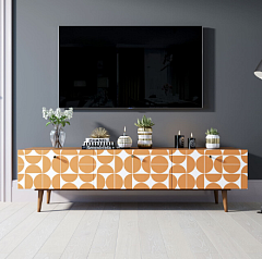Комод "Berber" с ящиками низкий под TV принт 14 арт BB19/Print_14