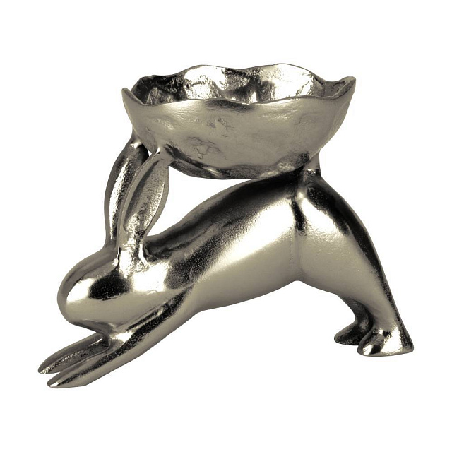427301 Статуэтка Заяц с чашей AMBALAVA, L200, B120, H150, алюминий, никель в Москве 427301 Статуэтка Заяц с чашей AMBALAVA, L200, B120, H150, алюминий, никель