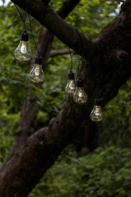 Уличные огоньки LIBISA, LED 10X0,006W, IP44, L4050, B57, H110, пластик, черный полупрозрачный
