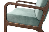 Низкое кресло с деревянными подлокотниками Mody Green №3