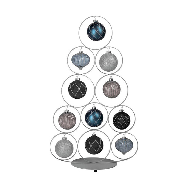 427417 Рождественское украшение в виде ели, BALLYMENA, H-660, металл, серебряный