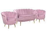 Комплект кресел и дивана ракушка Pearl Double Pink №1