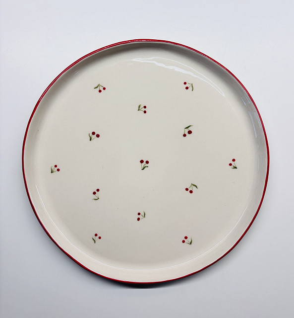 Тарелка "Вишневая" диаметр 19см в Москве Тарелка "Вишневая" диаметр 19см