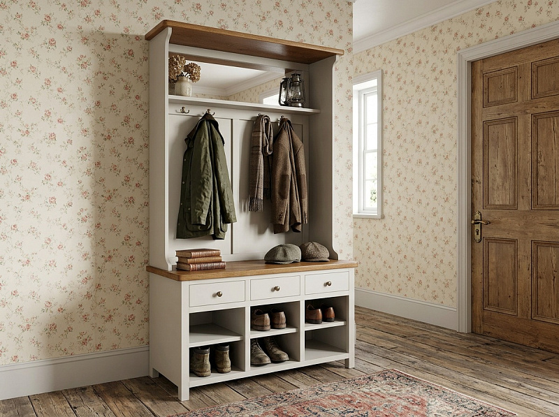 Прихожая Кантри "Жуль Верн (Jules Verne)" в сером цвете арт JV13ETGG/7035