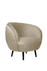Мягкое кресло Small Benee Taupe на черных ножках