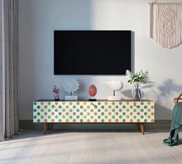 Комод "Berber" с ящиками низкий под TV принт 24 арт BB19/Print_24