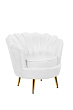 Низкое кресло ракушка Pearl White №1