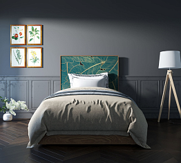 Кровать "Berber" 120х200 см принт 41 арт BB42/Print_41