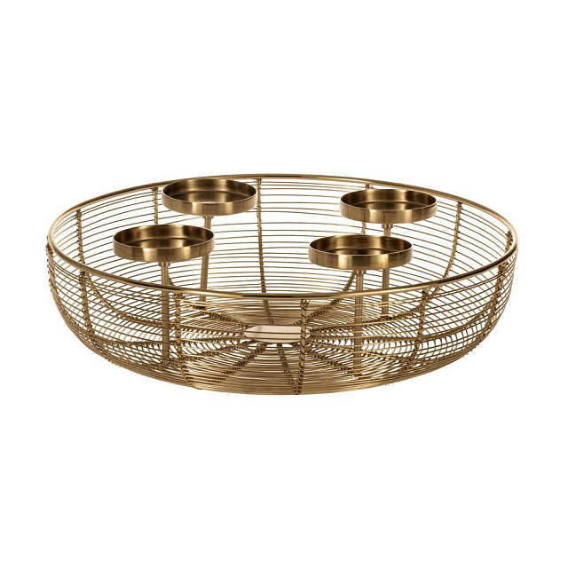 427163 Подсвечник HAGONY, B100, ?360, сталь, золотистый в Москве 427163 Подсвечник HAGONY, B100, ?360, сталь, золотистый