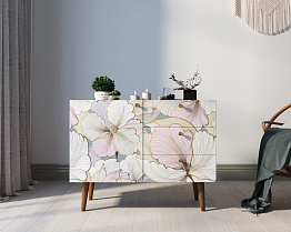 Комод "Berber" три ящика и дверка 31 принт арт BB34/Print_31