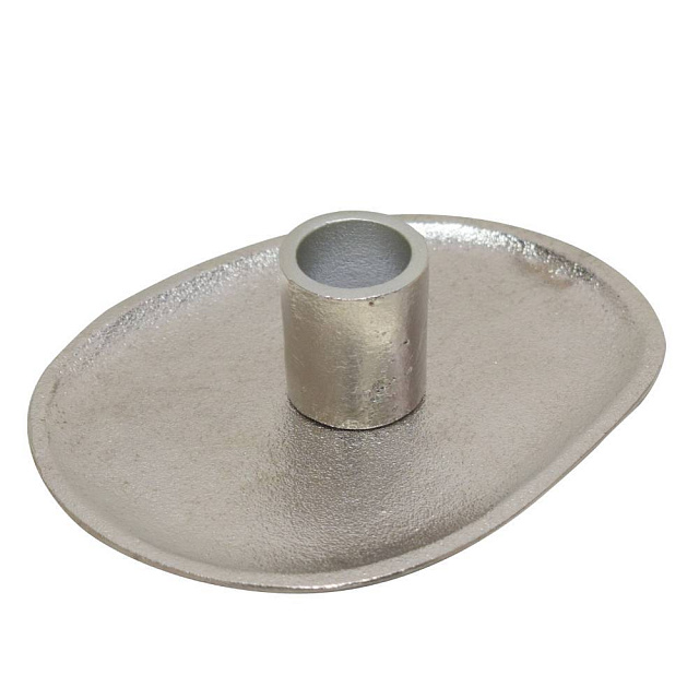 422037 Подсвечник JELLICOE, L130, B105, H40, алюминий, цвет никель в Москве 422037 Подсвечник JELLICOE, L130, B105, H40, алюминий, цвет никель