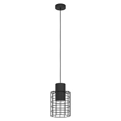 43625 Подвесной потолочный светильник (люстра) MILLIGAN, 1Х40W, E27, H1100, ?200, сталь, черный/белы