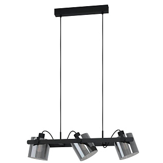 43606 Подвесной потолочный светильник (люстра) HORNWOOD 2, 3Х40W, E27, L780, B150, H1100, сталь/дере