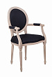 Мягкий стул с подлокотниками Delo Arm Black №1