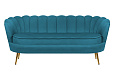 Диван ракушка для гостиниц Pearl Triple Marine Velvet