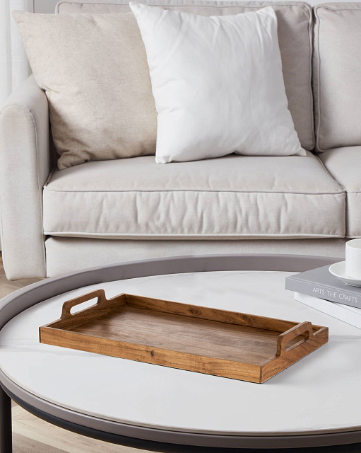 427169 Поднос декоративный COCHRANE, L510, B330, H65, дерево, натуральный в Москве 427169 Поднос декоративный COCHRANE, L510, B330, H65, дерево, натуральный