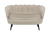Дизайнерский диван Pearl Double Taupe на черных ножках №0