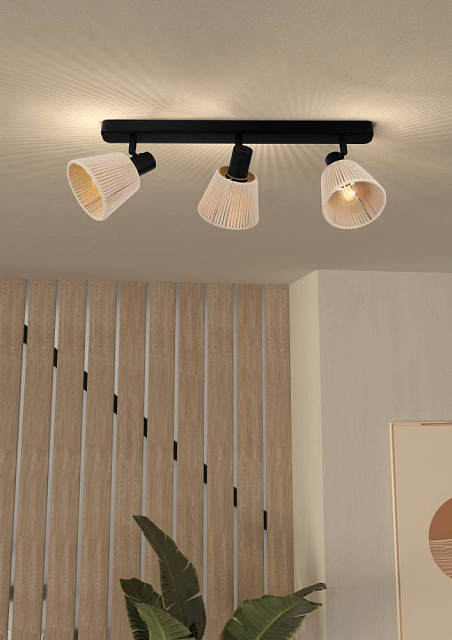 44141 Спот SEAGARD, 3X40W(E14), сталь, черный, кремовый в Москве 44141 Спот SEAGARD, 3X40W(E14), сталь, черный, кремовый