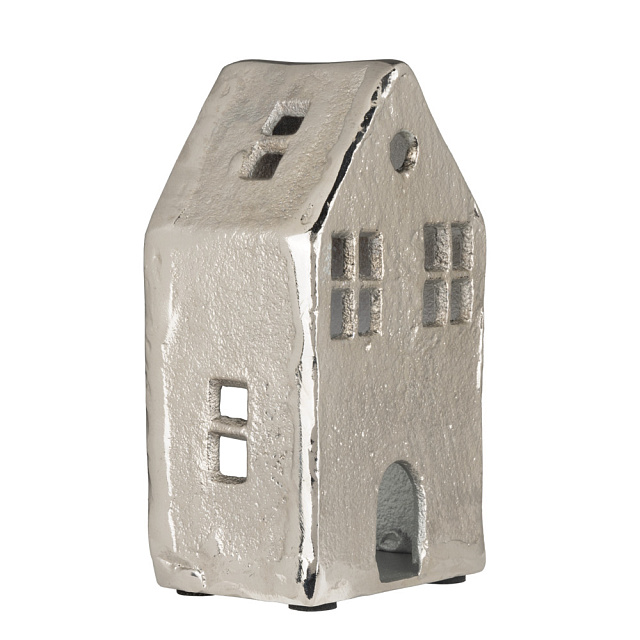 427604 Фигурка декоративная домик BELDERRIG, H140, L80, B60, никель в Москве 427604 Фигурка декоративная домик BELDERRIG, H140, L80, B60, никель