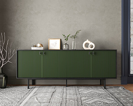 Комод с четыремя дверками "Emerson" арт EM01/green/L