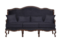 Прямой трехместный диван Brody черный