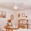 Потолочный вентилятор c подсветкой BONDI 48, 1x20W(LED), ?1219, пластик, белый матовый №0