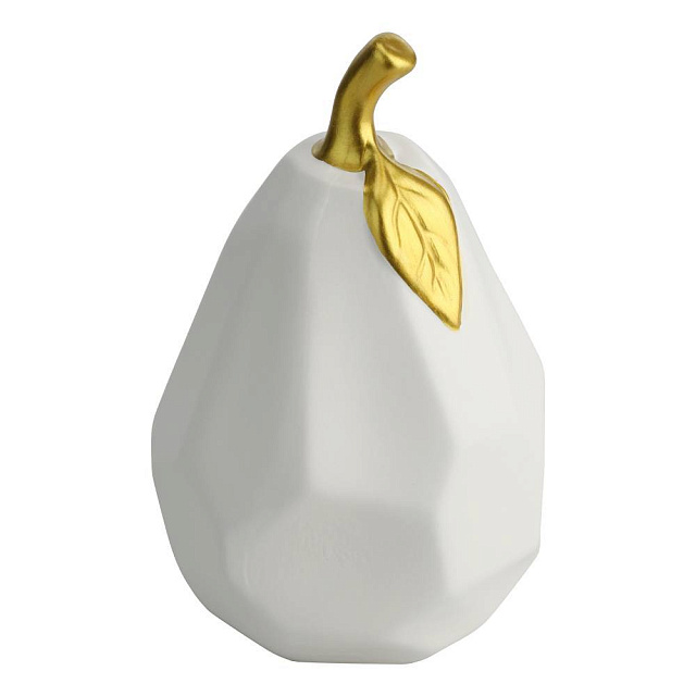 427002 Статуэтка Груша VALLEE, H160, ?100, керамика, белый, цвет латунь в Москве 427002 Статуэтка Груша VALLEE, H160, ?100, керамика, белый, цвет латунь