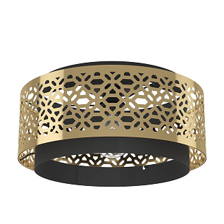 43979 Потолочный светильник SANDBACH, 1X40W (E27), ?420, сталь, черный, латунь