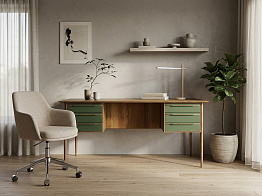 Рабочий письменный стол "Бруни (Bruni)" с ящиками арт BR47/6002