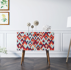 Комод на высоких ножках "Berber" малый принт 2 арт BB13/Print_02